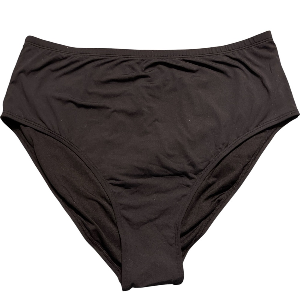 NWOT Black High Waist bikini bottoms Swimsuit Bottoms Waist 30 Bathing suit